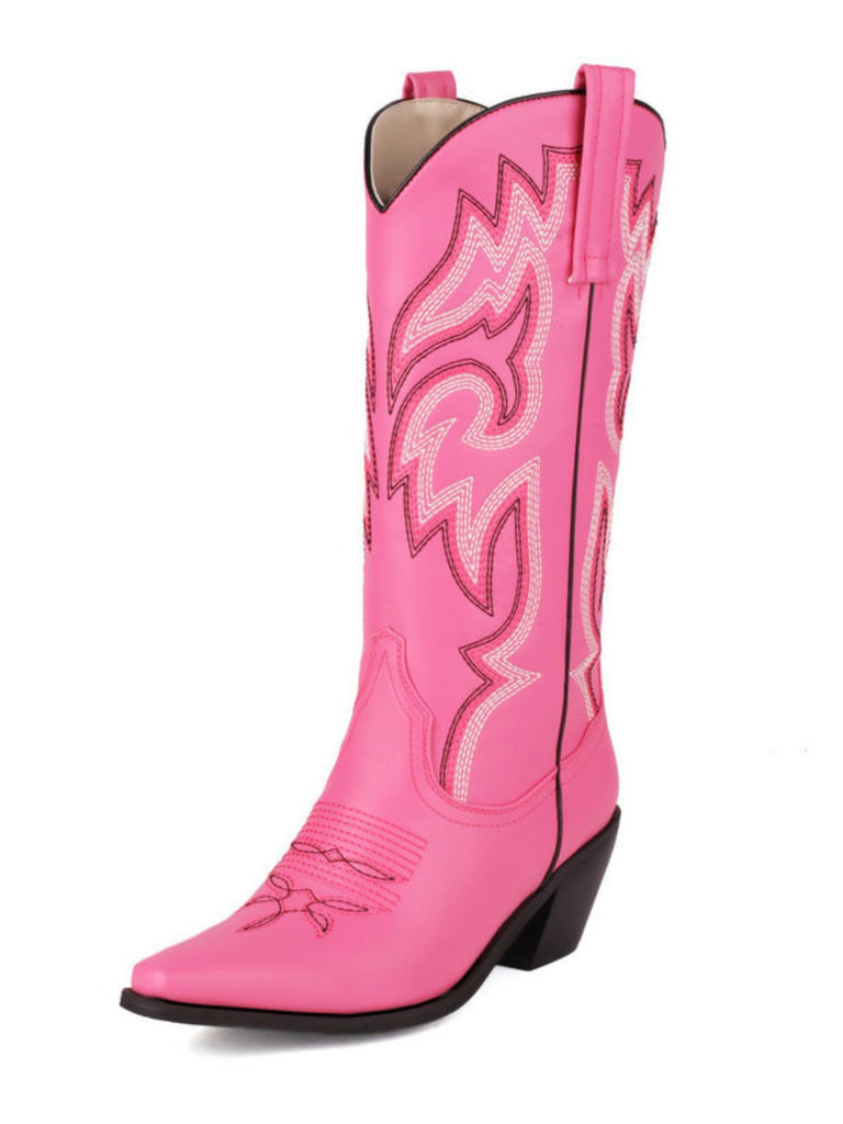 Vintage Stickerei Western Cowboy Stiefel