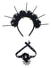 Gothic Schädel Rose Halloween Stirnband & Halskette