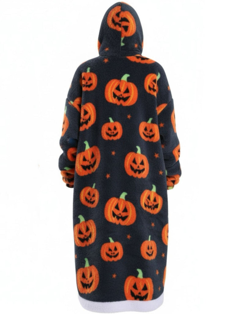 1970er Pumpkin Weihnachtsmanns Schneemann Decke Hoodie Lougewear
