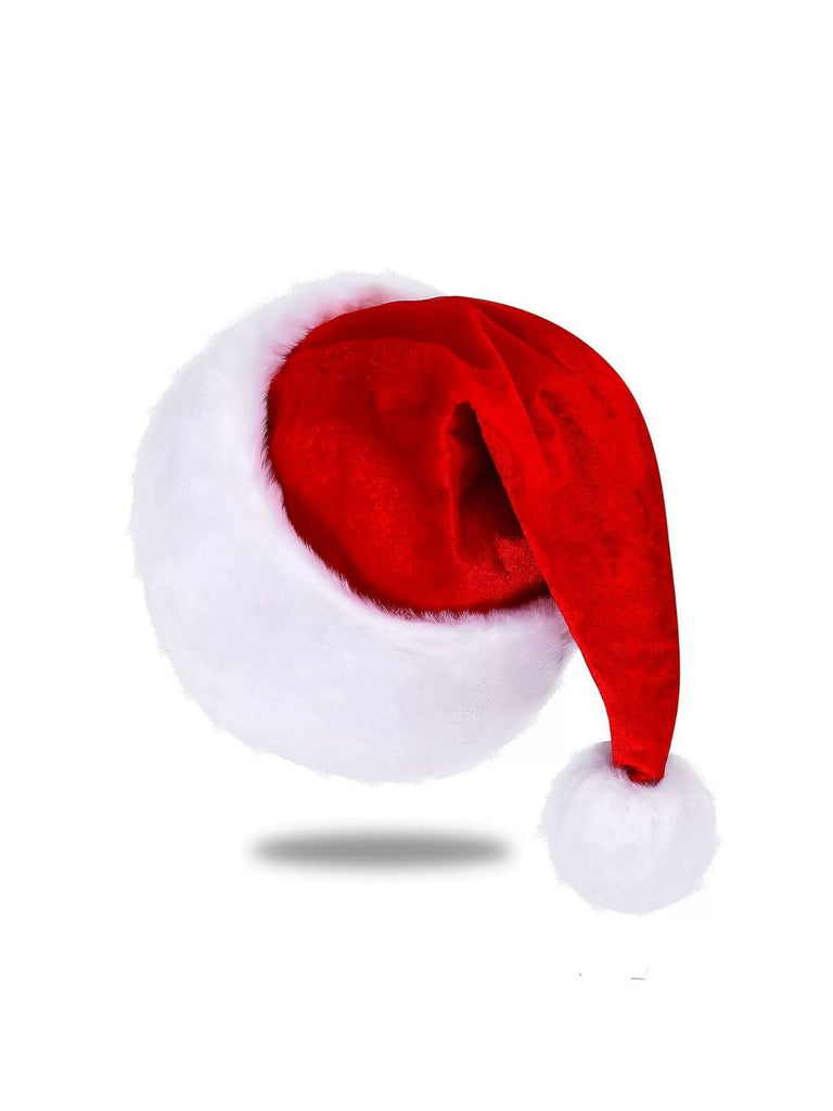 Weihnachten Solide Samt Kunstpelzbesatz Hut