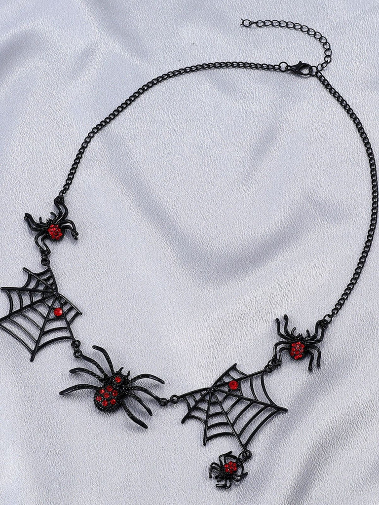 Vintage Gothic Spinne & Web Legierung Halskette