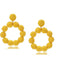 Bohemien Raffia-Creolen Statement-Ohrringe