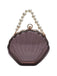 Vintage 3D-Muschel Transparent Perlenkette Tasche