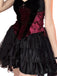 2PCS Rot 1980er Gothic Kreuzen Top & Spitze Rock