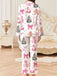 Weiß 1940er Weihnachten Candy Canes Pyjama Set