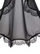 Schwarz Spitze Chiffon Lang Ausgestellte Ärmel