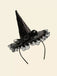 Schwarz Gothic Spitze Rose Zaubererhut Stirnband