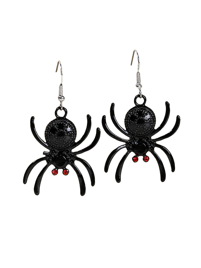 Schwarz Halloween Gruselige Spinne Ohrringe