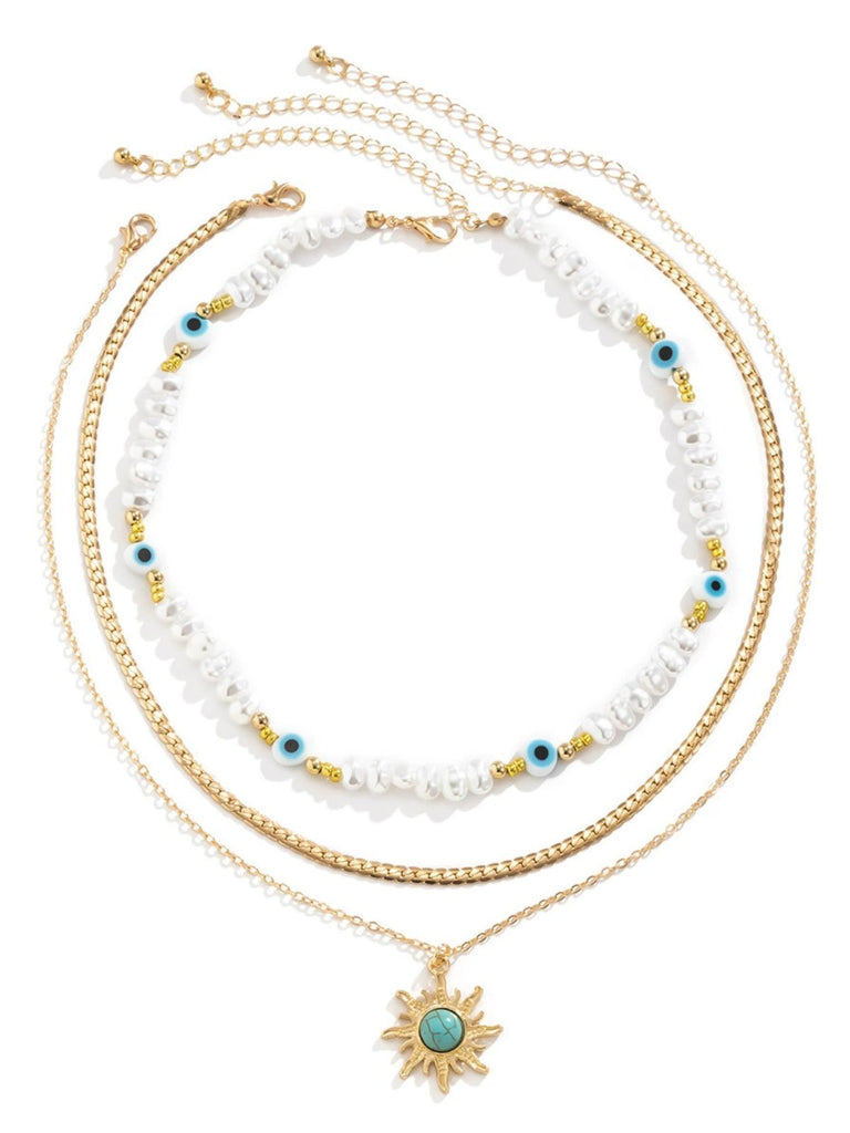 Gold Perle Stern Schmuck Halskette
