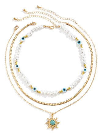 Gold Perle Stern Schmuck Halskette