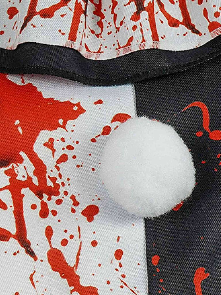 Multicolor 1960er Terrifier Blut Fleck Farbblock Kleid