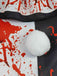 Multicolor 1960er Terrifier Blut Fleck Farbblock Kleid