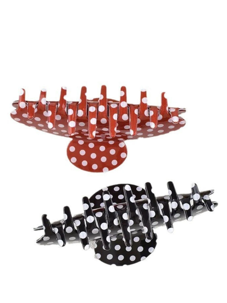 PVC Polka Punkte Valentinstag Hai Haarklammer