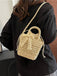 Vintage Boho Bogen Strohhand Tasche