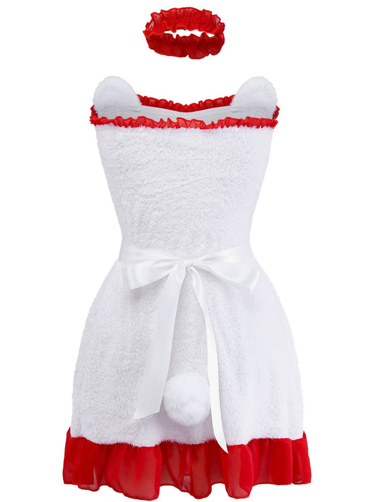 1960er Bogen Glocke Flauschiges Schwanzkaninchen Nachthemd