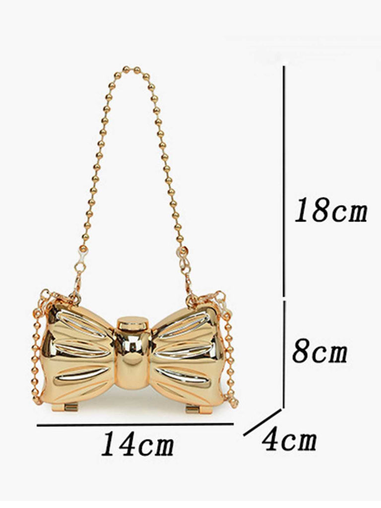 Metallisch Bogen Perlenketten Tasche