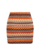 Multicolor 1970er Zickzack-Strick Mini Rock