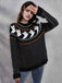 1980er Halloween Boo Polka Dot Gestrickter Pullover