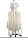 Aprikose 1940er Wednesday Enid Stil Kleid