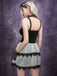 1960er Gothic Schnürung Rüschen Netz Slip Kleid