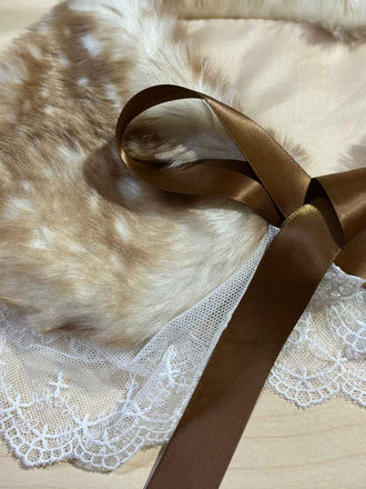 Retro Spitze Ren Bogen Kunstpelz Kragen