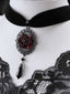 Vintage Dunkle Rose Viktorianisch Gothic Halskette