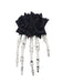 Schwarz Halloween Rose Skeleton Hand-Haarspange