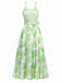 1930er Bogen Organza Blumen Spaghetti Träger Kleid