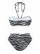 Schwarz & Weiß 1960er Zebra Druck Seestern Akzente Bikini Set