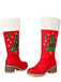 Rot Stickerei Weihnachtsbaum Fuzzy Schneestiefel
