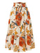 1970er Boho Blumen Bogen Stufen Rock