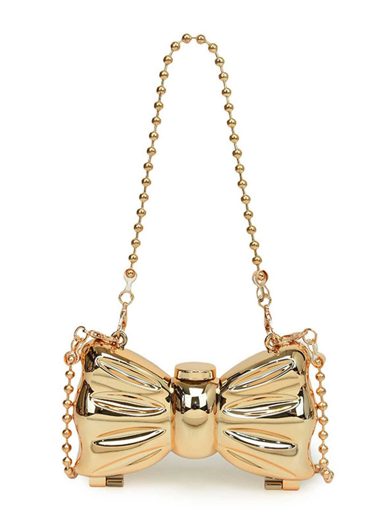 Metallisch Bogen Perlenketten Tasche