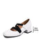 Ballett-Inspiriert Bungee Leder Klobigem Absatz Schuhe
