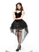 2PCS Rot 1980er Gothic Kreuzen Top & Spitze Rock