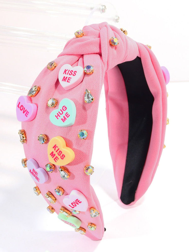 Valentinstag Herz Strassstein Stirnband