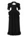 1930er Viktorianisch Gothic Puffärmel Spitze Kleid