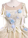 Aprikose 1940er Wednesday Enid Stil Kleid