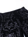 Schwarz 1980er Punk Rebe Drucken Samt Bootcut Hose