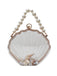 Vintage 3D-Muschel Transparent Perlenkette Tasche