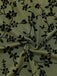 Grün 1960er V-Ausschnitt Blumen Beflocktes A-linie Kleid