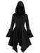 1980er Gothic Hooded Punk Lang Jacke