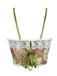 1960er Blumen Spitze Spaghetti Träger Korsett Top