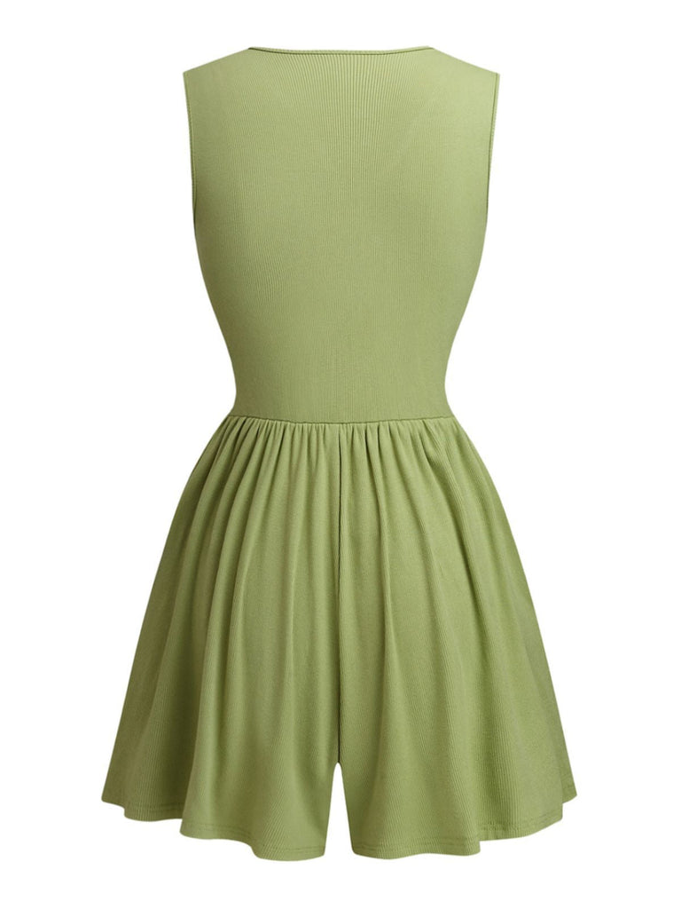 1950er Schulterband Spitze Taille V-Ausschnitt Fit Romper