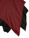 Rot 1980er Gothic Asymmetrischer Saum Hooded Jacke