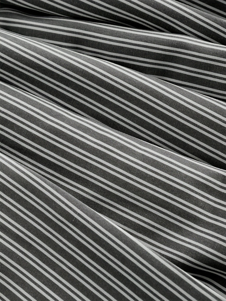 1960er V-Ausschnitt Streifen Plissiert Fake Zweiteiler Kleid