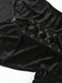 Schwarz 1960er Gothic Beflocktes Kleid