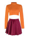 2PCS Orange & Rot 1960er Velma Top & Rock
