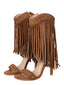 Vintage Quaste Stiletto-Stiefel mit Nieten