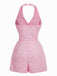 1960er Halter Perle Taste Solide Romper
