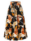 1970er Boho Blumen Bogen Stufen Rock